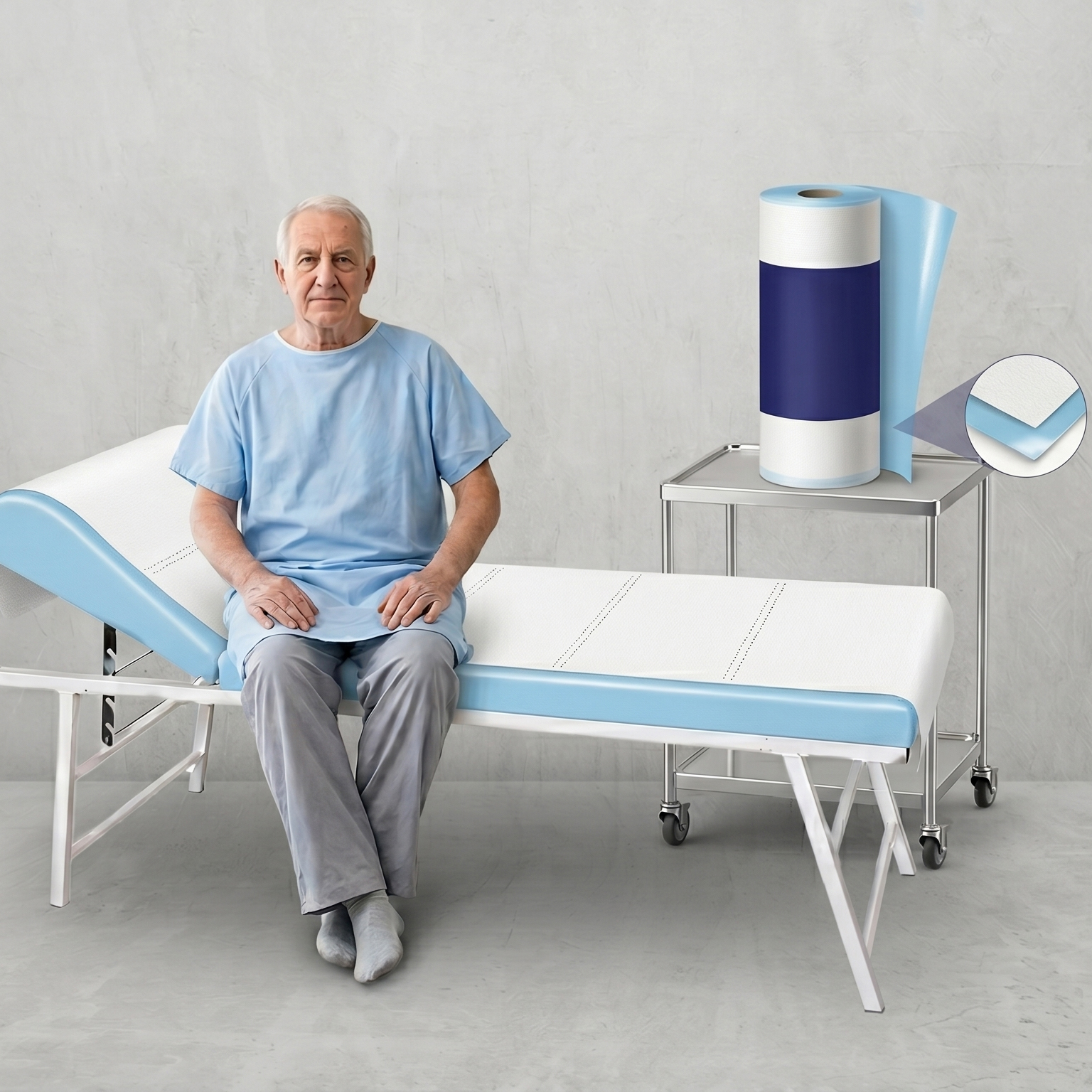 PE-Laminated Examination Table Cover